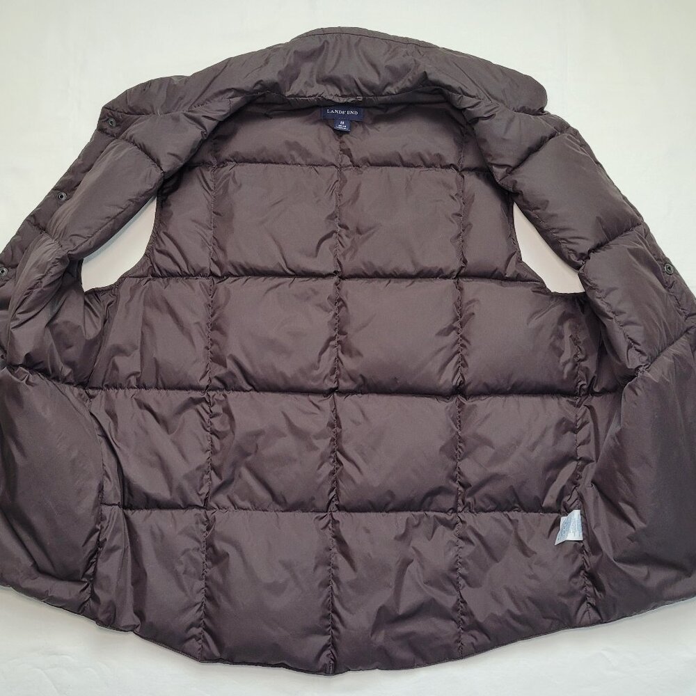 Lands End Puffer Vest Black Snap Button Outerwear Mens Medium 38-40 Gorpcore - Picture 5 of 8